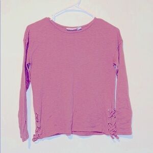 Place Red Long Sleeve Tie Front Sweatshirt